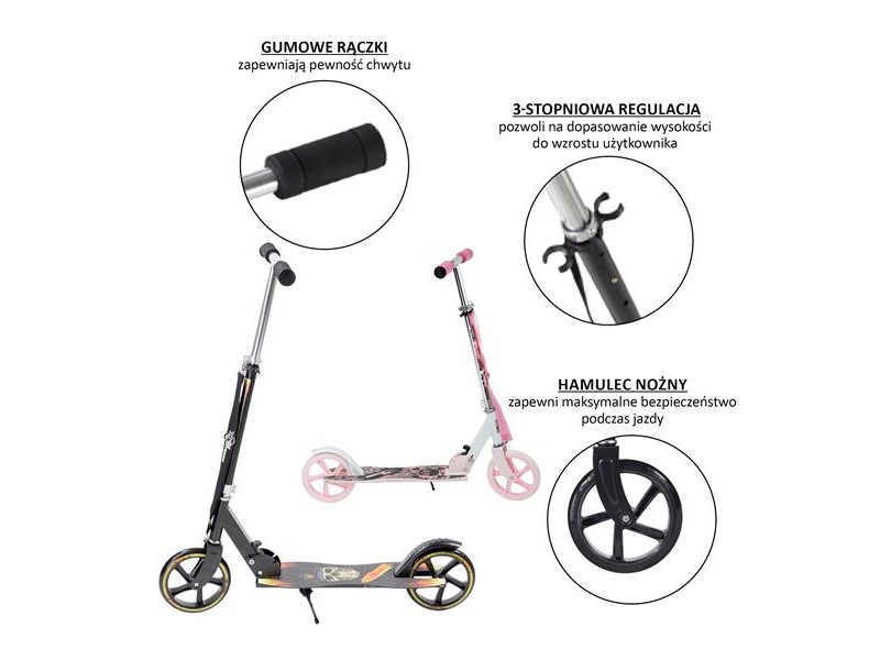 SCOOTER NILS EXTREME HA205 PU 205MM ΡΟΖ SCOOTER NILS EXTREME HA205 PU 205MM ΡΟΖ